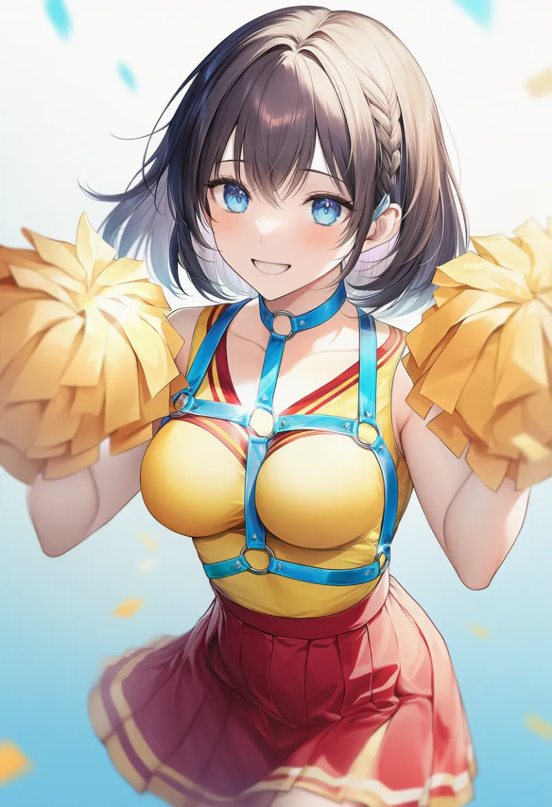 チアリーダー衣装 × ハーネス（ファッション）のAIイラスト｜プロンプト紹介