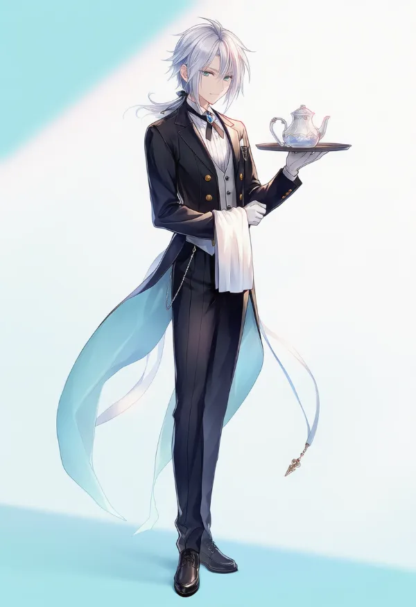 執事（男性の服）のAIイラスト｜プロンプト紹介