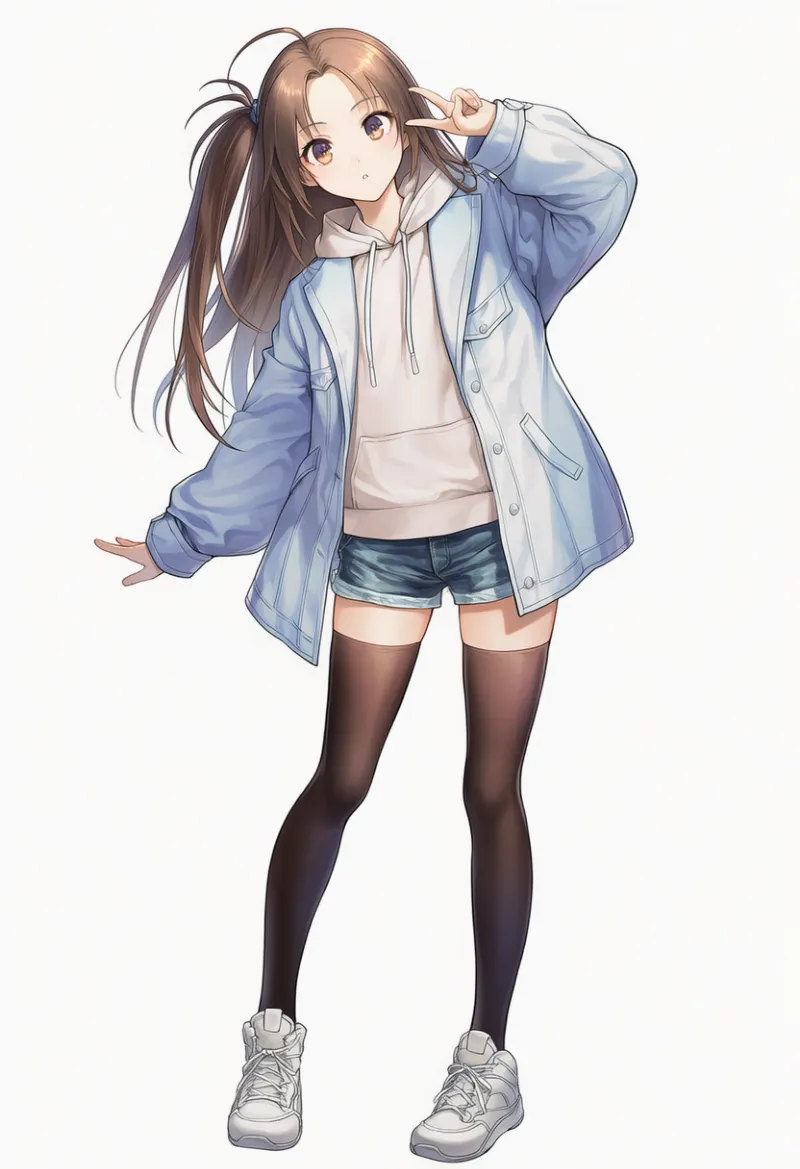 ストリート寄りの普通の服のAIイラスト｜プロンプト紹介用