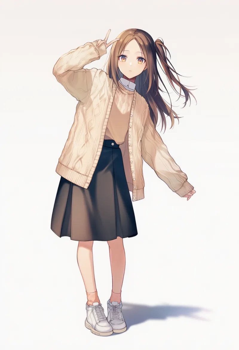 秋の普通の服（少し暖かみがある）のAIイラスト｜プロンプト紹介用