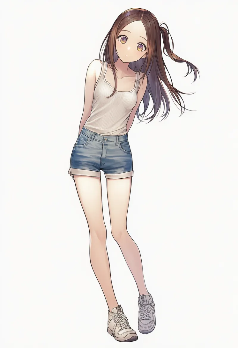 夏の普通の服（軽やか・爽やか）のAIイラスト｜プロンプト紹介用