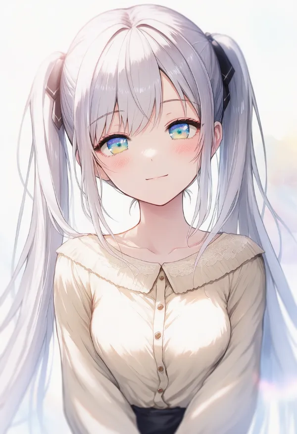クリーム色のシャツ（淡色コーデ用の服アイテム）のAIイラスト