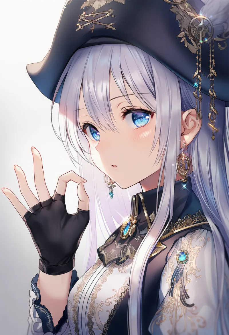 フィンガーレスグローブのAIイラスト（海賊の衣装）