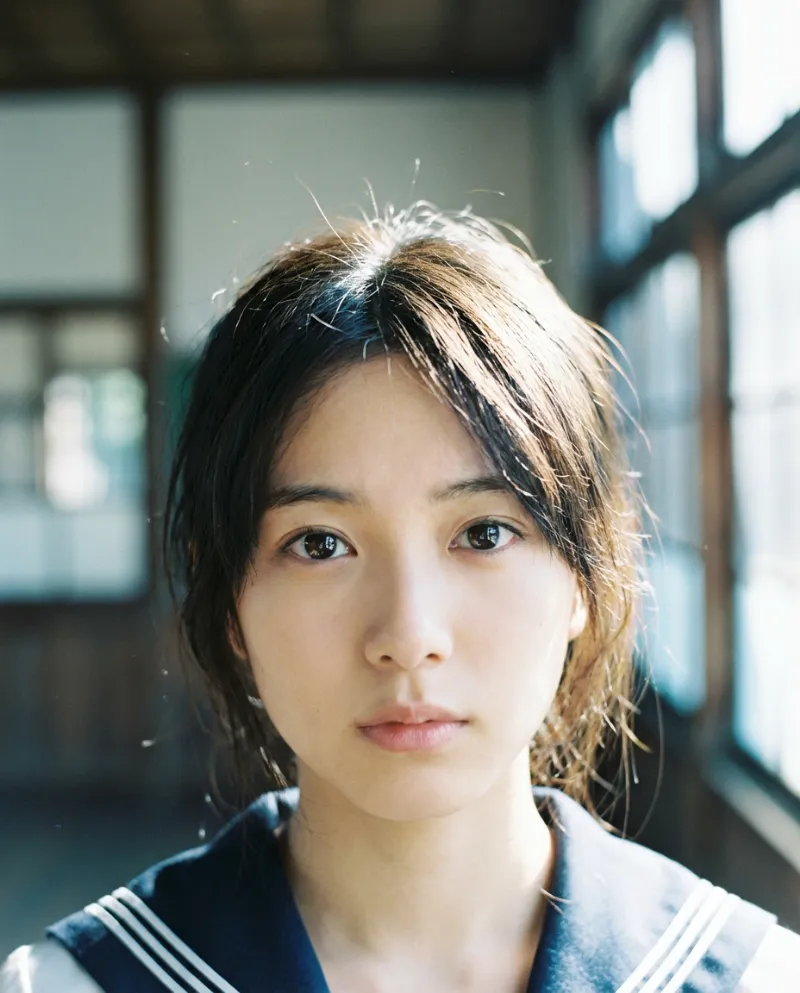 プロが撮ったような実写AI美女の写真作例（制服少女）｜Nano Banana Pro