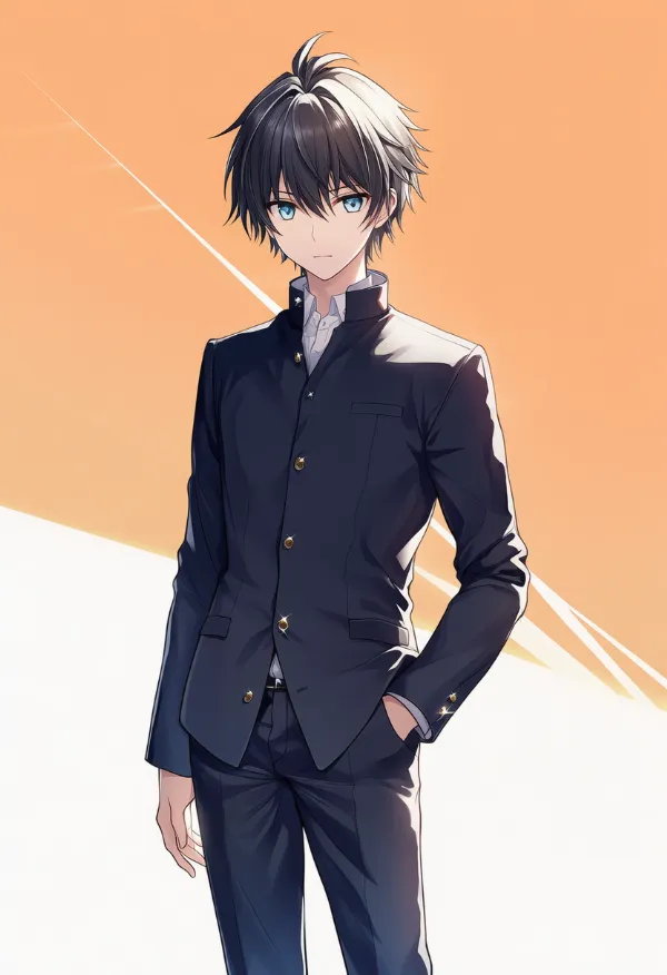 学ラン（男性の服）のAIイラスト｜プロンプト紹介