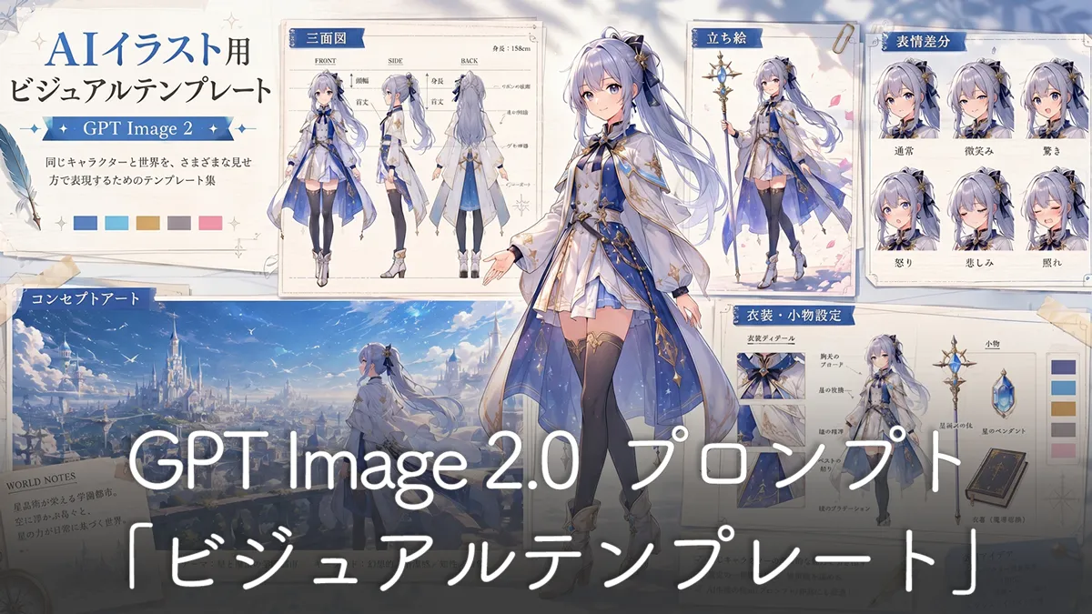 AIイラスト用ビジュアルテンプレートのプロンプト【GPT Image 2】