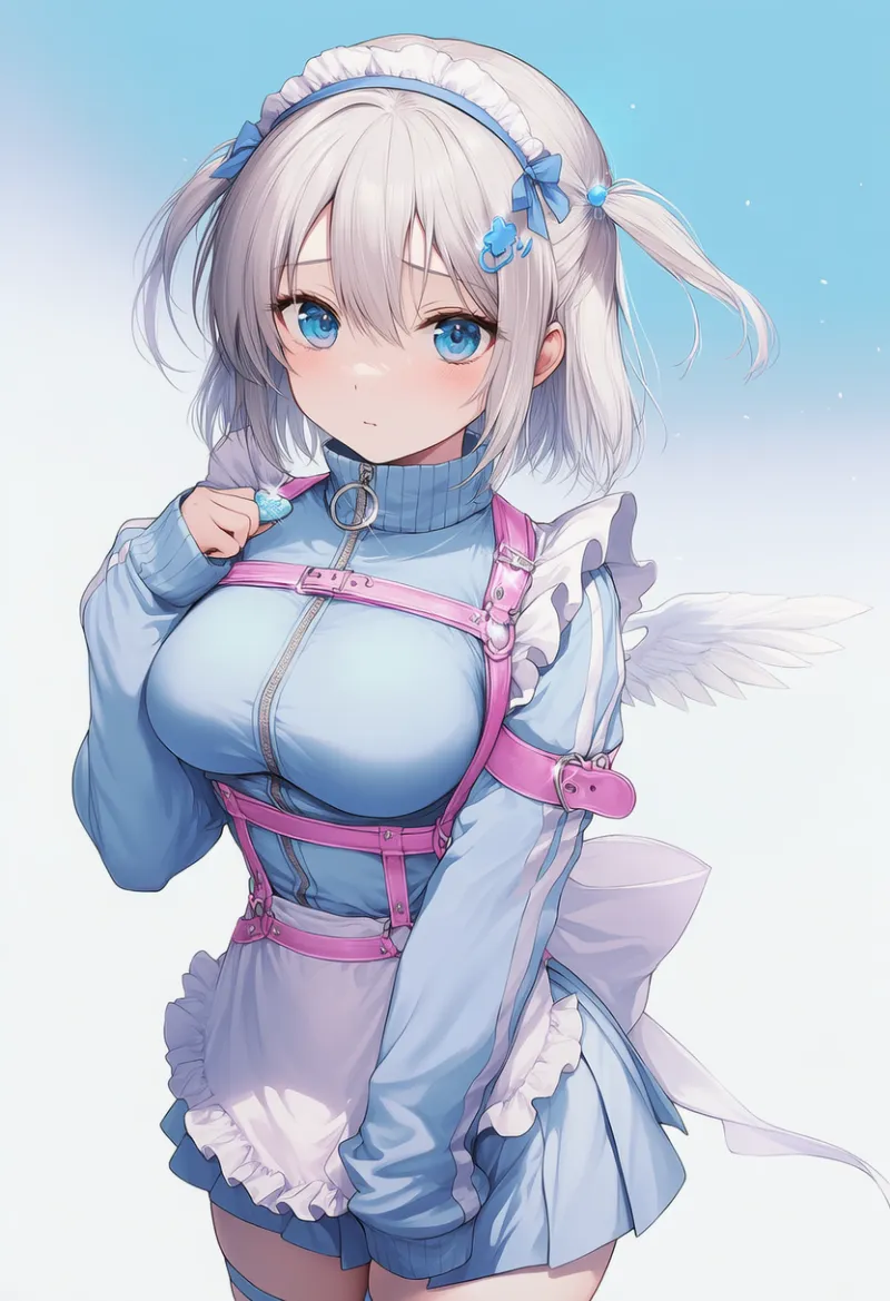 ハーネスをつけたファッションのAIイラスト｜プロンプト紹介：harness