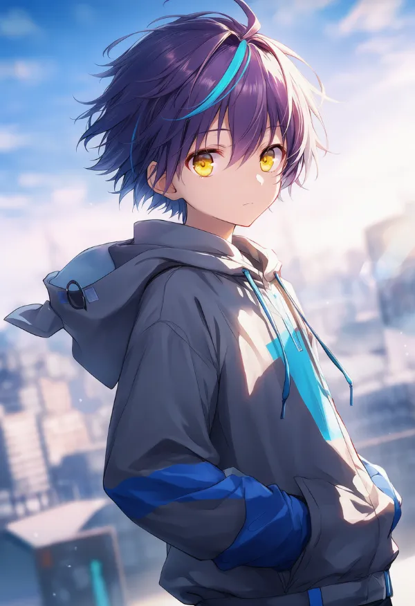 パーカー（男性の服）のAIイラスト｜プロンプト紹介