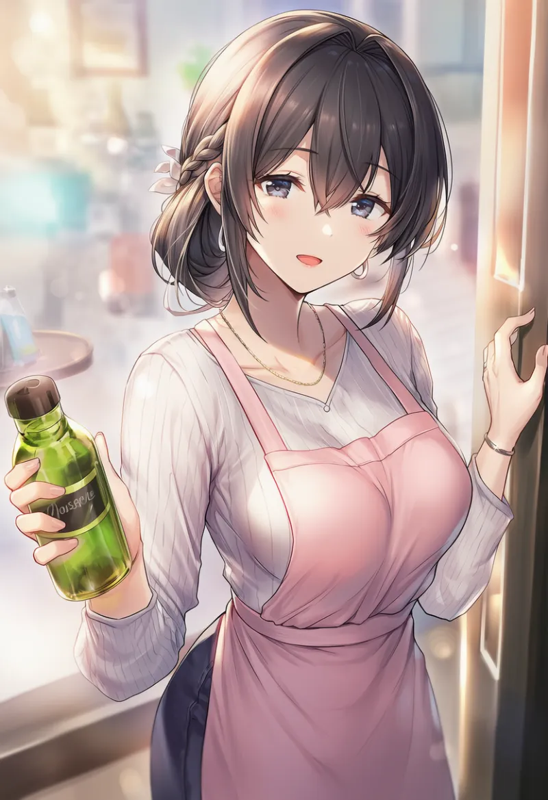 大人の女性を再現したAIイラスト｜プロンプト：housewife, mature female