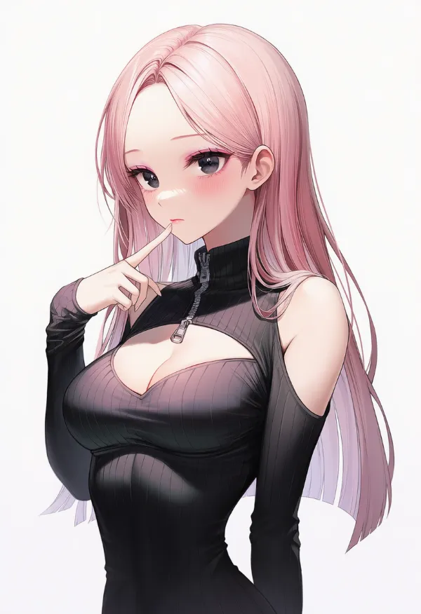 K-POPファッション(カットアウトデザインで肌見せを組み合わせた例)のAIイラスト