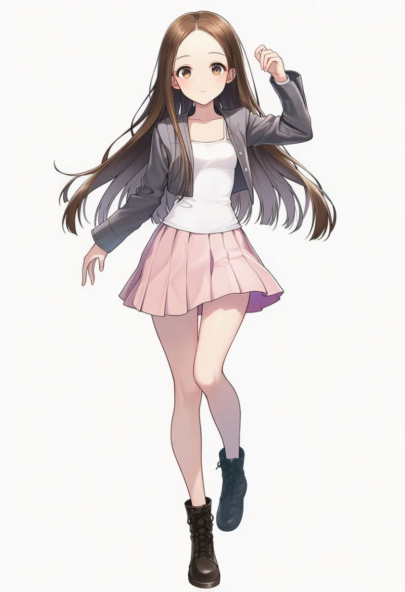 NovelAI生成|ボレロを合わせた現代風プレッピーコーデのAIイラスト(K-POPファッション)|プロンプト紹介用
