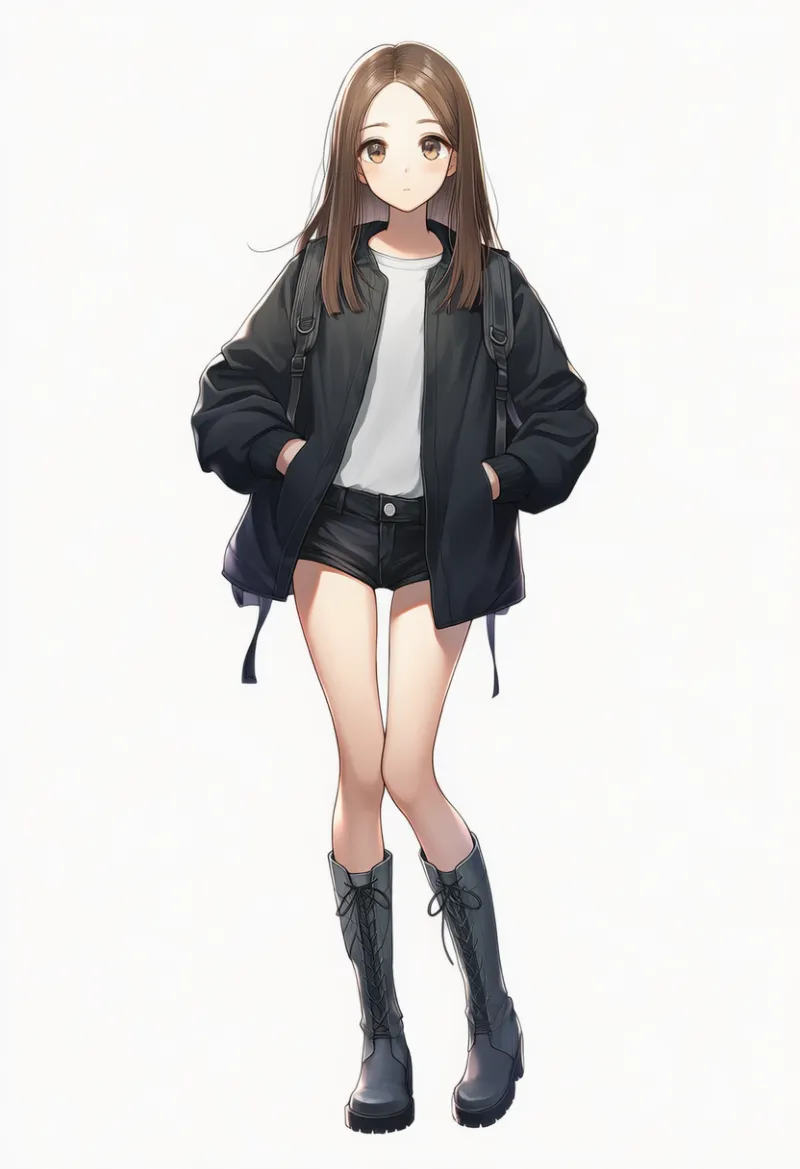 NovelAI生成|落ち着いた配色で作るシックな制服風コーデのAIイラスト(K-POPファッション)|プロンプト紹介用