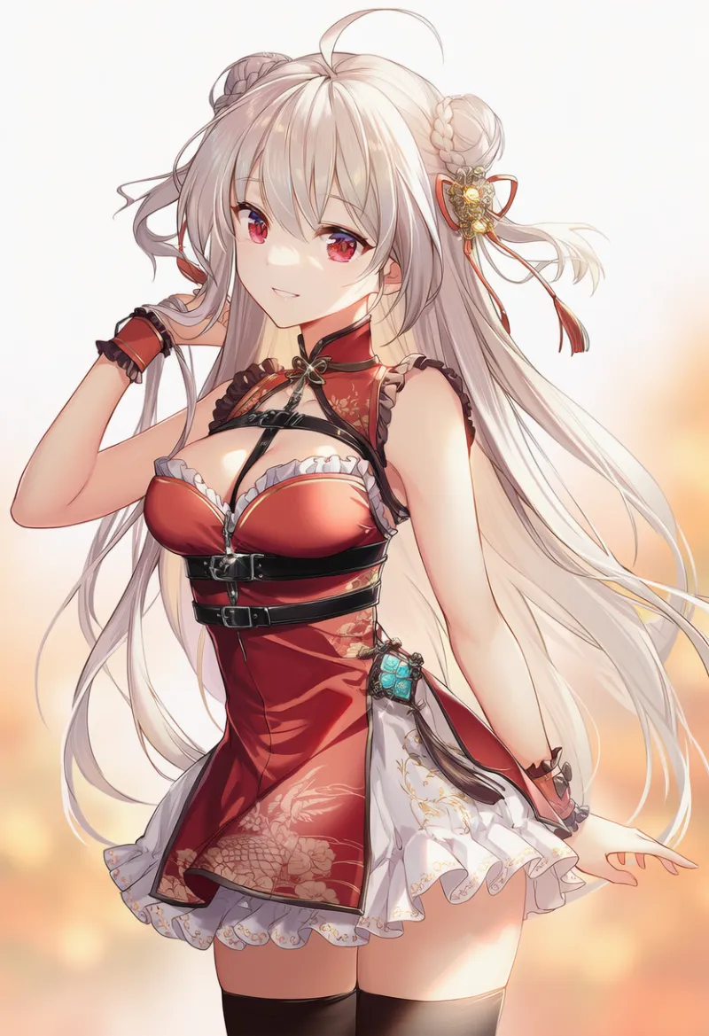 中華ロリータ × ハーネス（ファッション）のAIイラスト｜プロンプト紹介