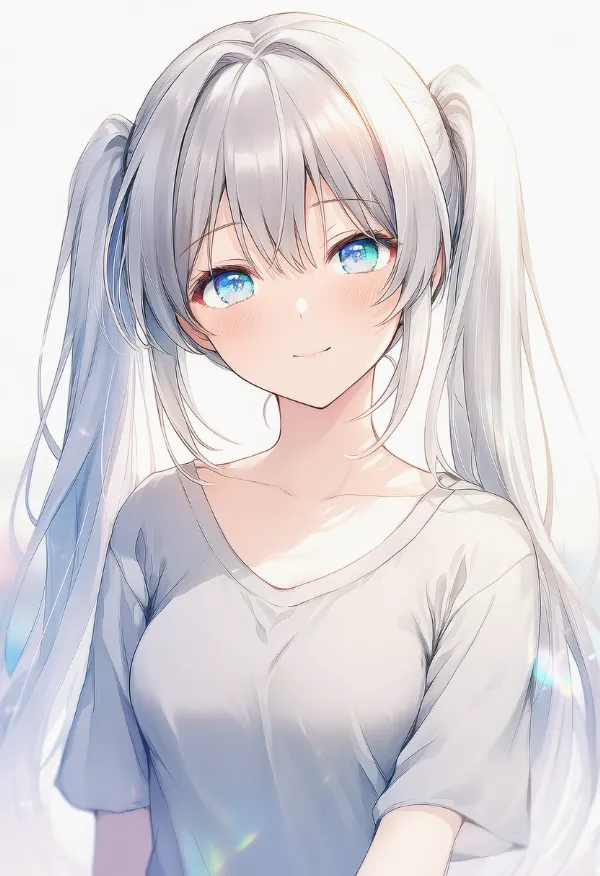 ライトグレーのシャツ（淡色コーデ用の服アイテム）のAIイラスト