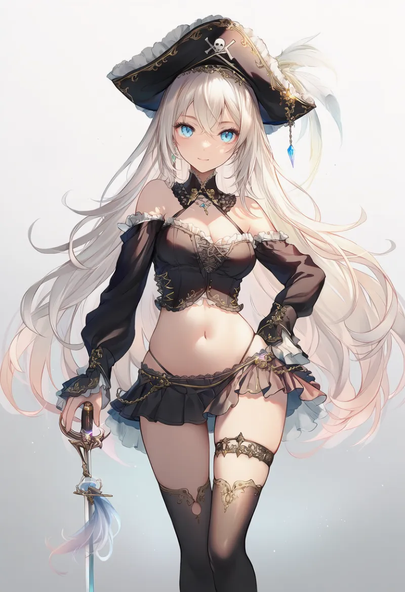 ロウレグスカートのAIイラスト（海賊の衣装）