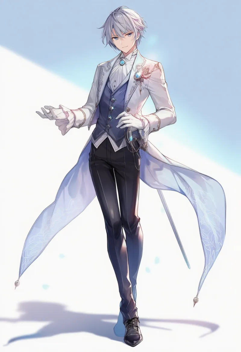 貴族・貴公子系ファッションの男性の服装のAIイラスト作例｜プロンプト紹介