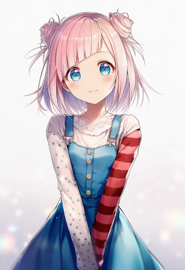 色・柄が異なる袖の服のAIイラスト｜プロンプト紹介用