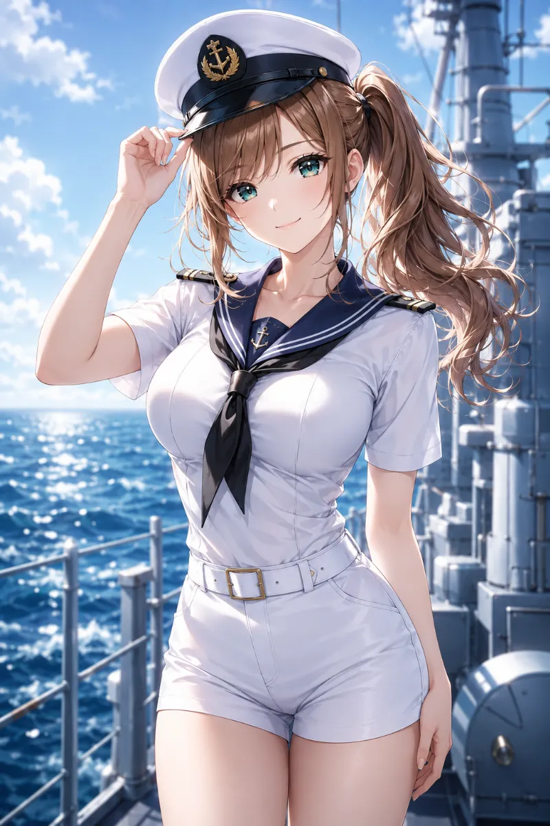 GPT Image 2.0生成｜爽やかな海軍夏服スタイルのAIイラスト（水兵の服）｜プロンプト紹介