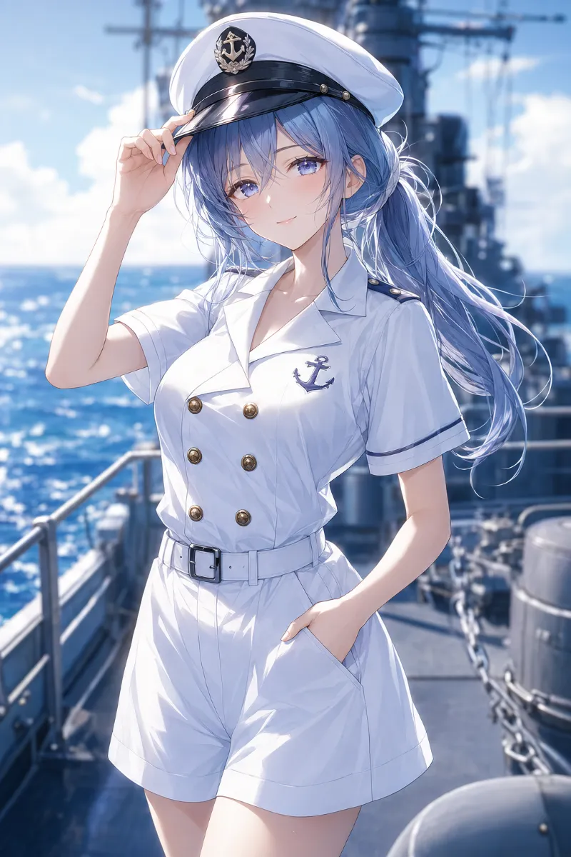 GPT Image 2.0生成｜海軍の艦上作業服スタイルのAIイラスト（水兵の服）｜プロンプト紹介