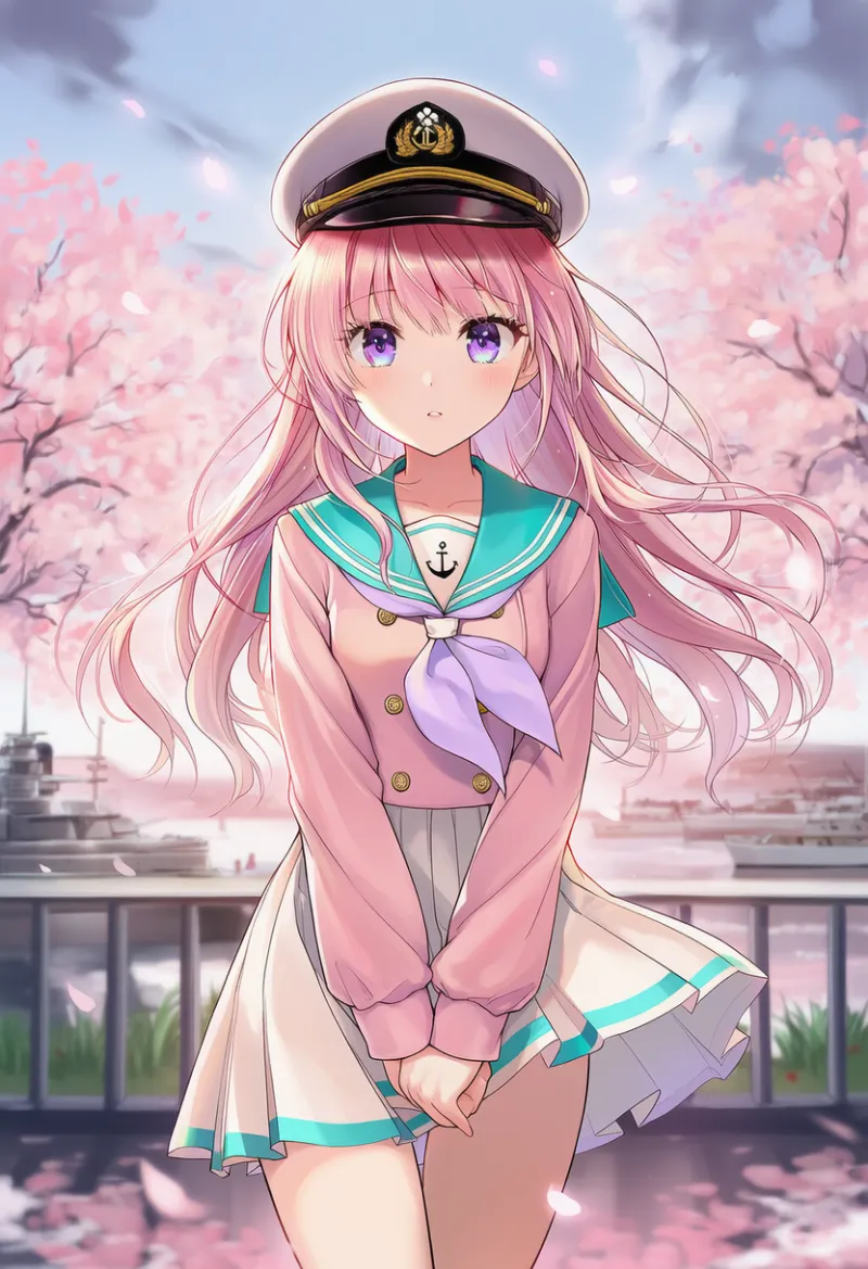 NovelAI生成｜パステルピンク×ミントのガーリースタイルのAIイラスト（水兵の服）｜プロンプト紹介