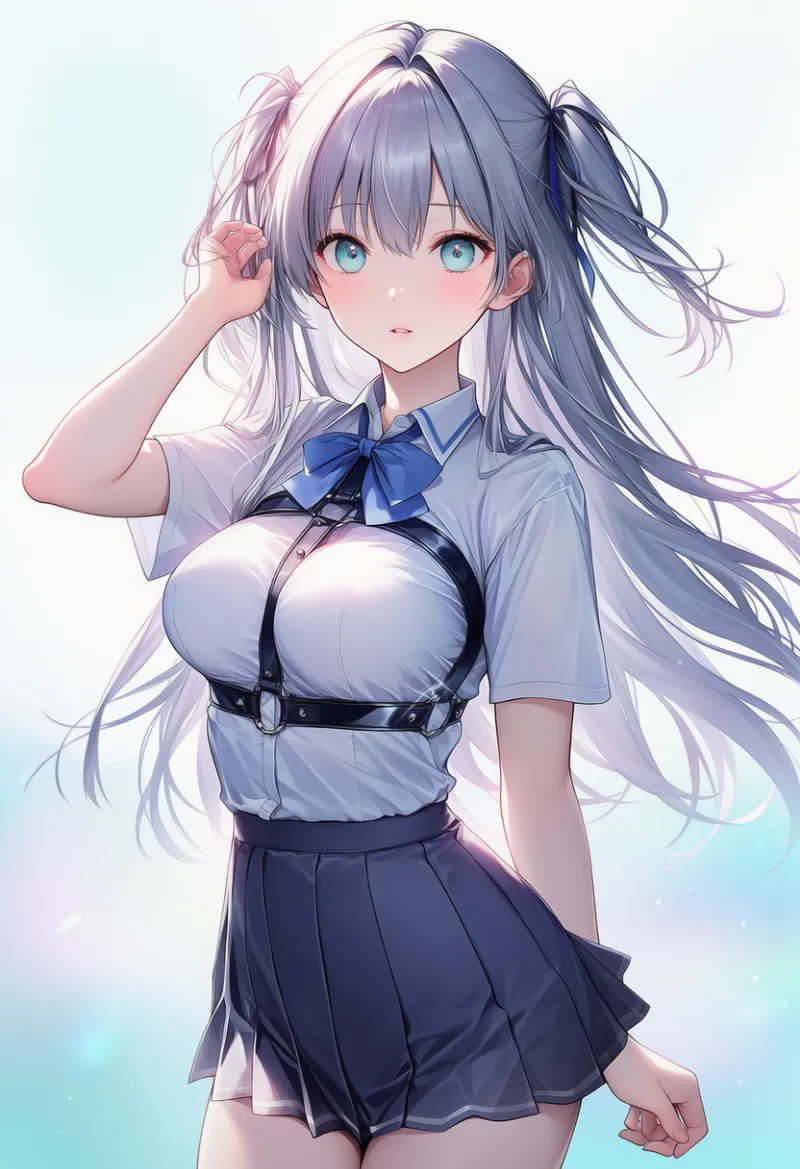 制服 × ハーネス（ファッション）のAIイラスト｜プロンプト紹介