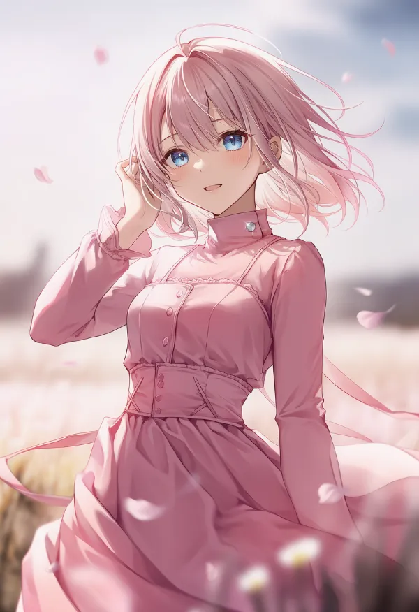 ピンクの服のAIイラスト｜プロンプト紹介：pink clothes