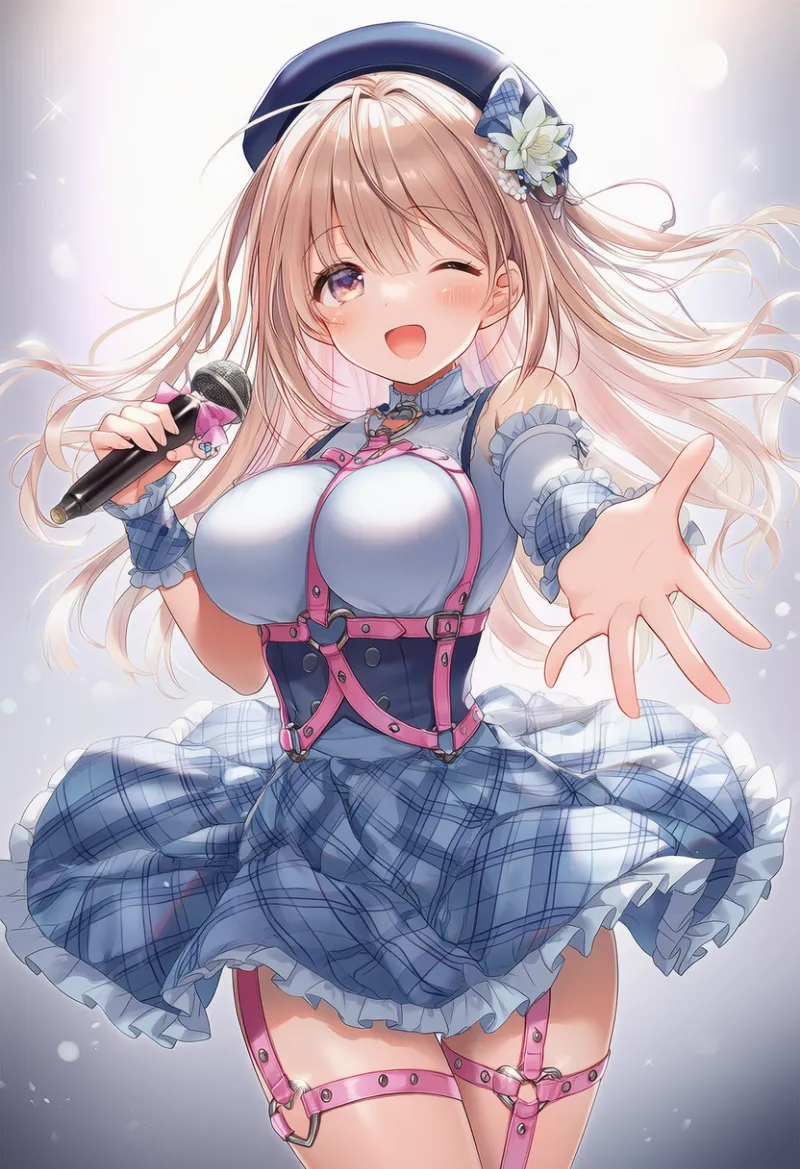 アイドル衣装 × ハーネス（ファッション）のAIイラスト｜プロンプト紹介