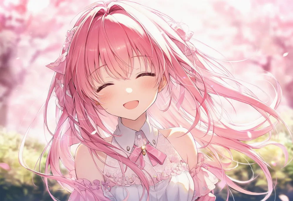 画像全体がピンク寄りにしたAIイラストの作例｜プロンプト紹介：pink theme