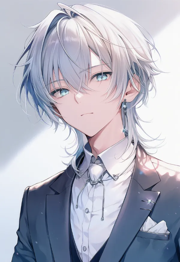 ポケットスクエア（男性の服）のAIイラスト｜プロンプト紹介