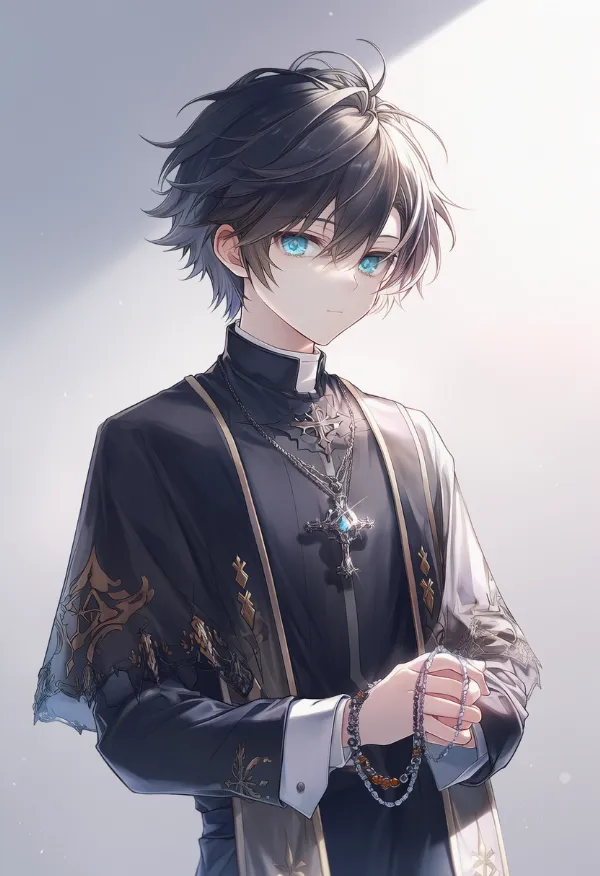 司祭・神父（男性の服）のAIイラスト｜プロンプト紹介