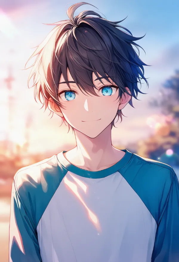 ラグラン袖のシャツ（男性の服）のAIイラスト｜プロンプト紹介