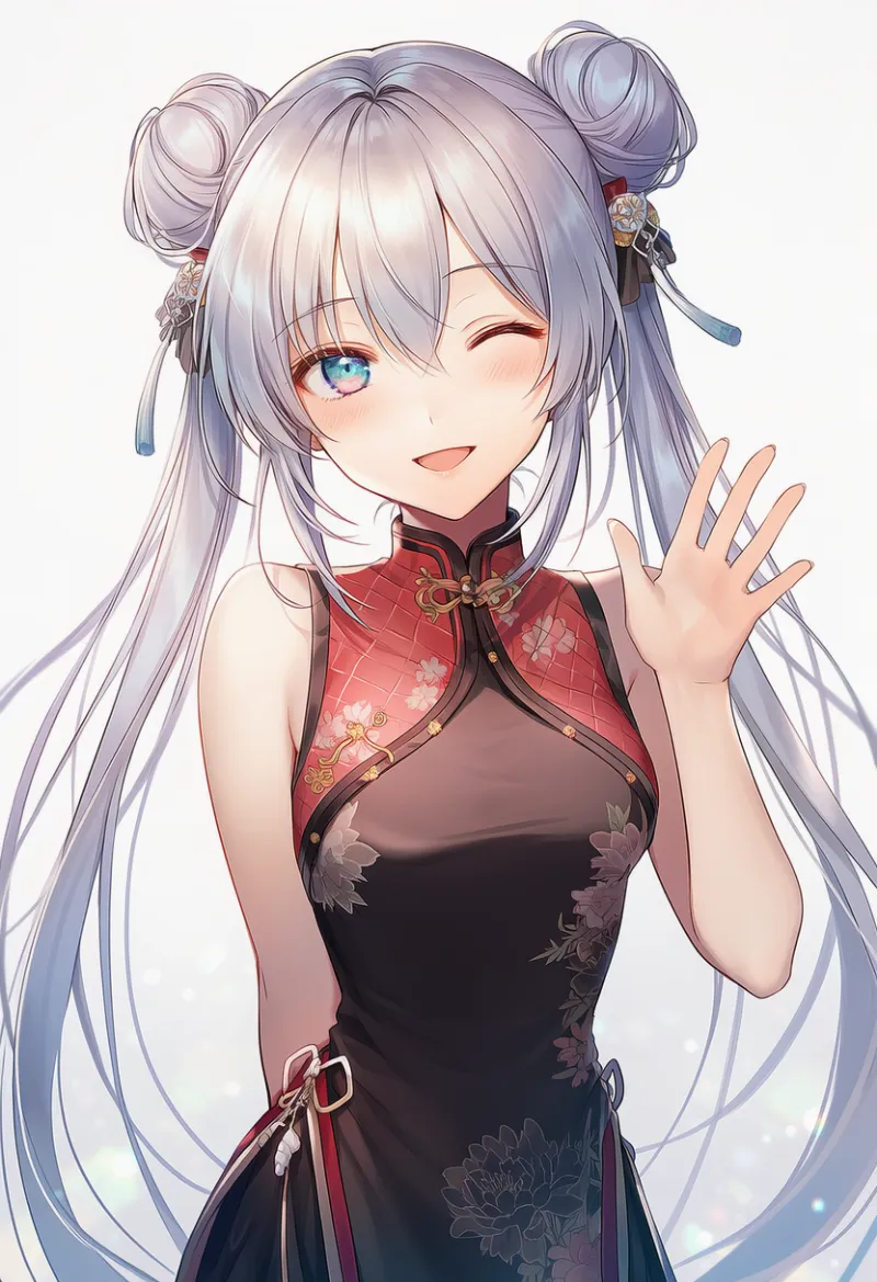 赤・黒の服（2色の服）のAIイラスト｜プロンプト紹介用