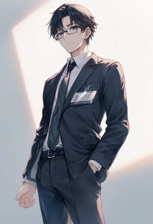 サラリーマン（男性の服）のAIイラスト｜プロンプト紹介