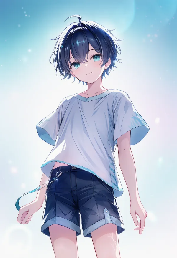 ハーフパンツ（男性の服）のAIイラスト｜プロンプト紹介