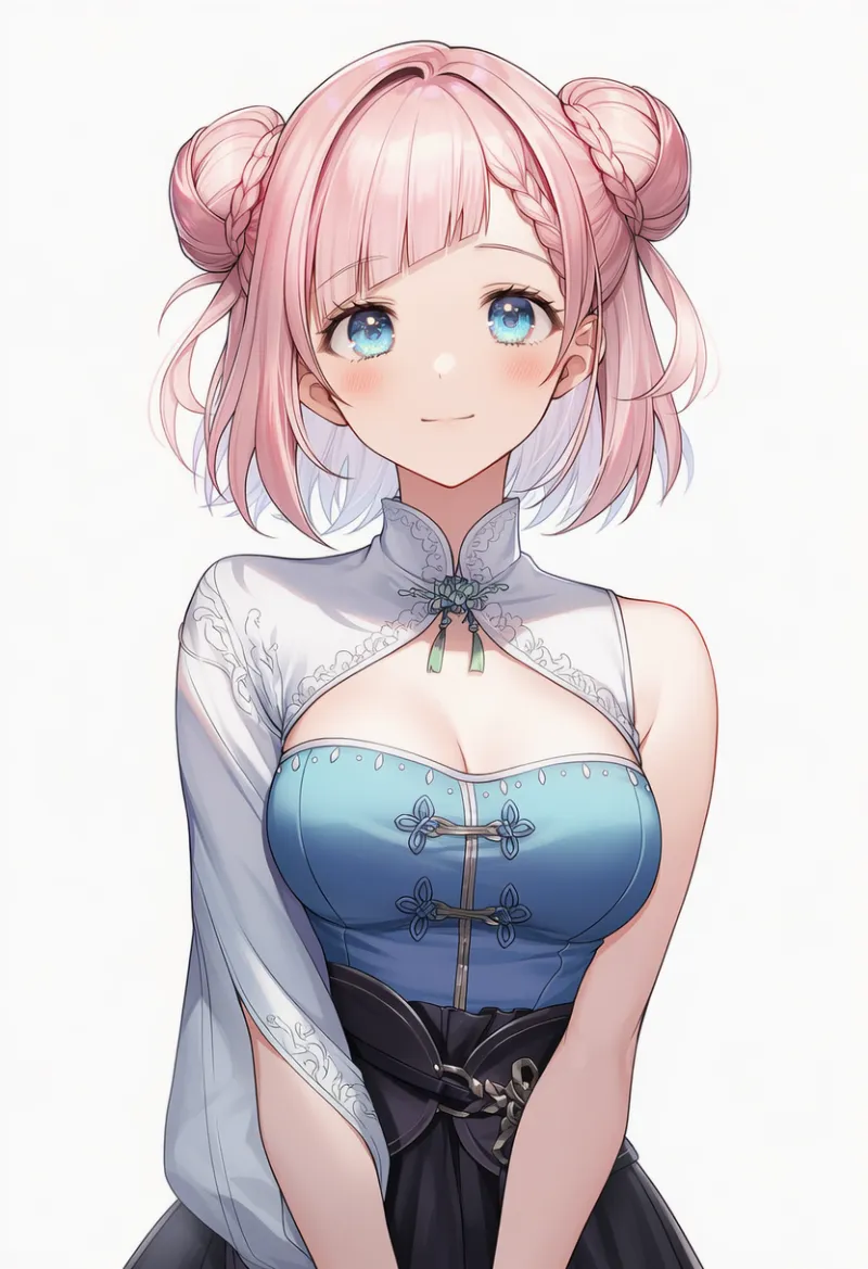 片袖のみのトップスのAIイラスト｜プロンプト紹介用