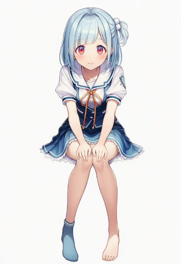 片方だけの靴下のAIイラスト｜プロンプト紹介用