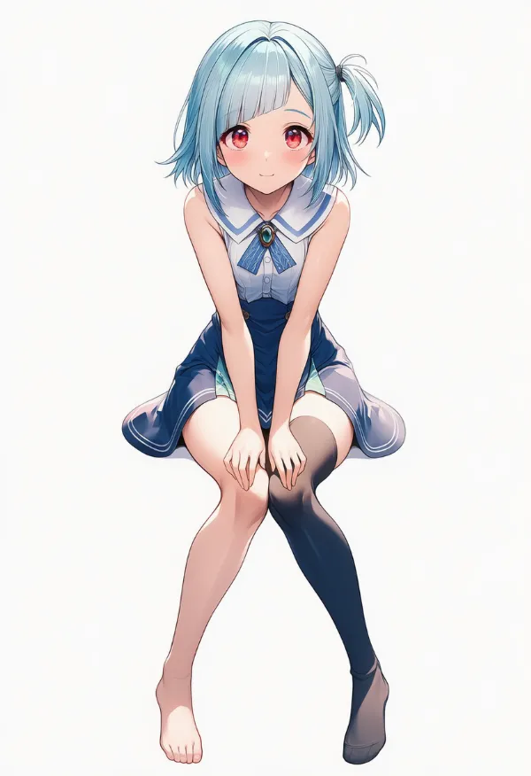 片方だけのサイハイのAIイラスト｜プロンプト紹介用