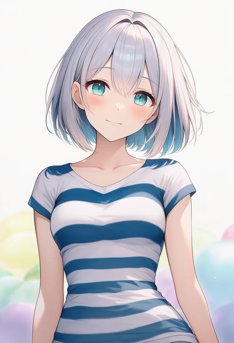 ストライプ柄のシャツのAIイラスト
