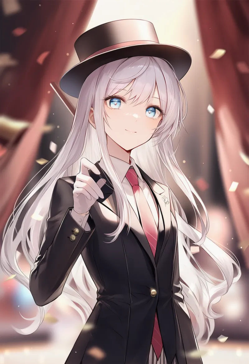 スーツ（マジシャン衣装）のAIイラスト｜プロンプト紹介