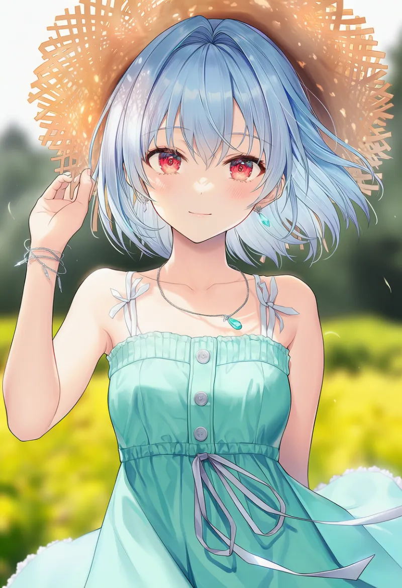 清楚系サマードレスのAIイラスト（NovelAI）｜夏服プロンプト紹介用