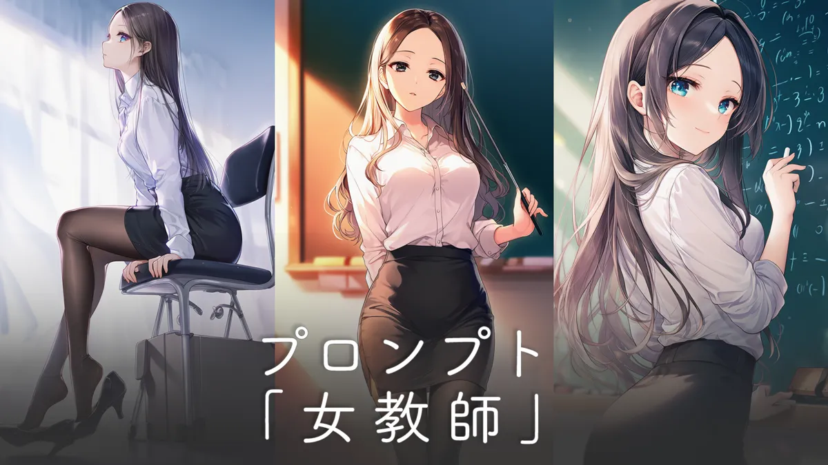 女教師（先生）の服装・ポーズのプロンプト集【AIイラスト】