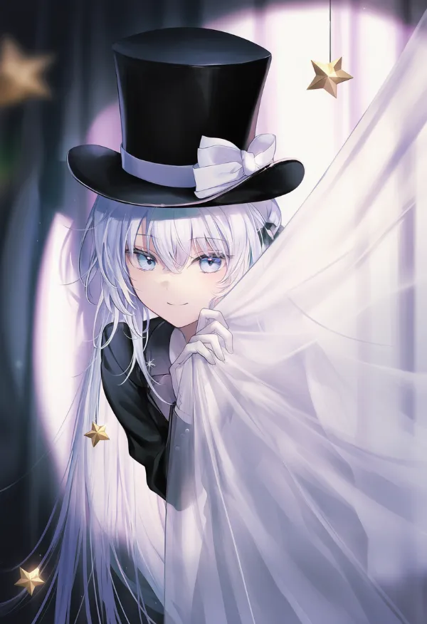 シルクハットのAIイラスト｜プロンプト紹介：top hat