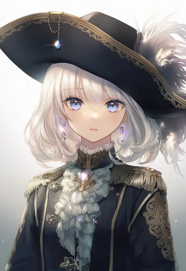 三角帽子のAIイラスト（海賊の衣装）