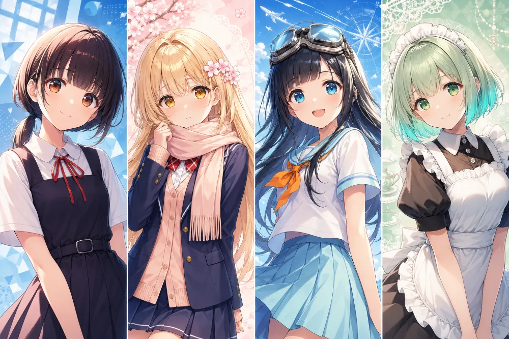 集合ビジュアルのAIイラスト-2｜再現用プロンプト紹介用（GPT Image 2.0）
