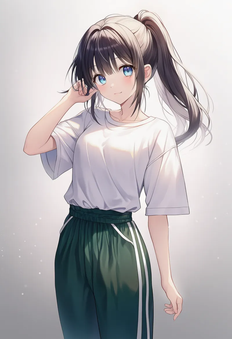 ゆったり・ルーズ系のヨガウェアのAIイラスト