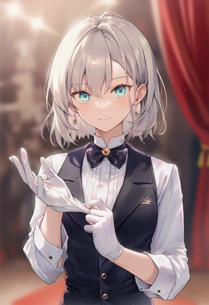 白手袋（マジシャン衣装）のAIイラスト｜プロンプト紹介