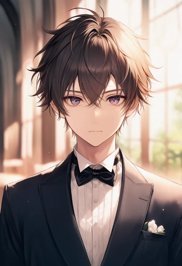 ウィングカラー（男性の服）のAIイラスト｜プロンプト紹介