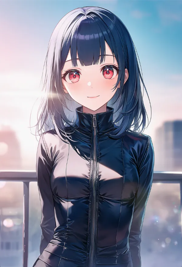 ジッパー付きのトップスを再現したAIイラスト｜プロンプト紹介：zipper top