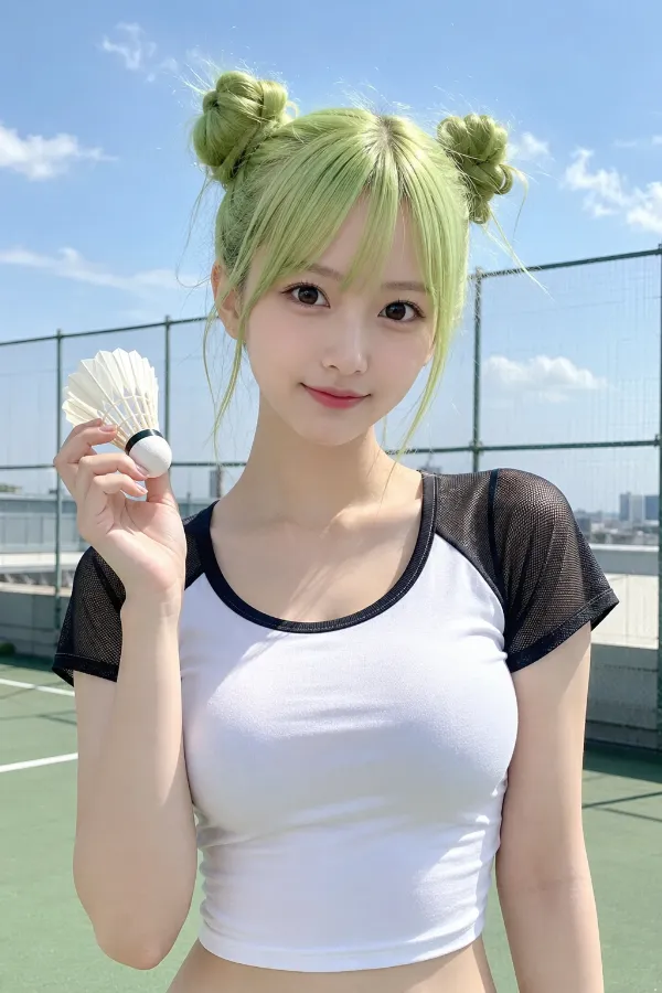 白い身頃と黒いメッシュ袖を組み合わせたトップスの作例｜AI画像（GPT Image 2.0生成）