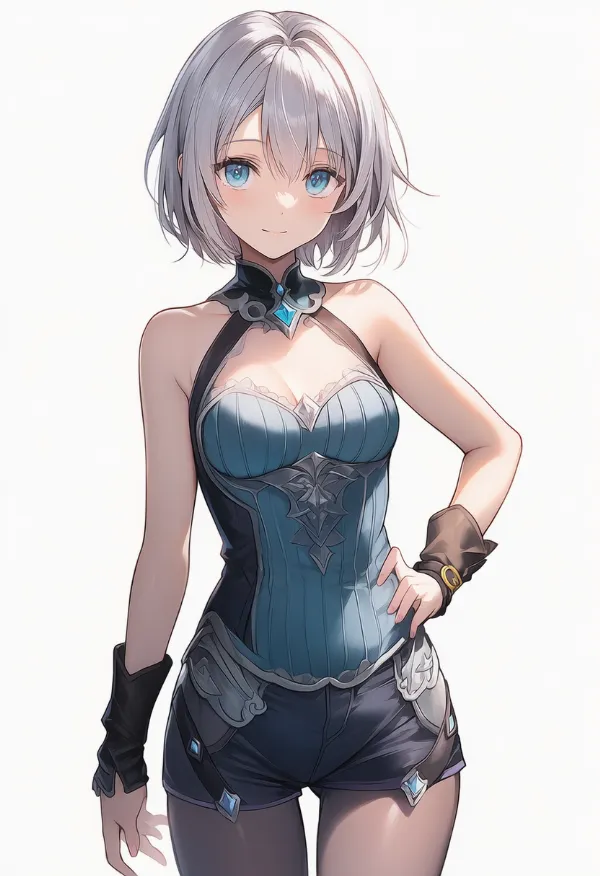 リブ編みのビスチェのAIイラスト